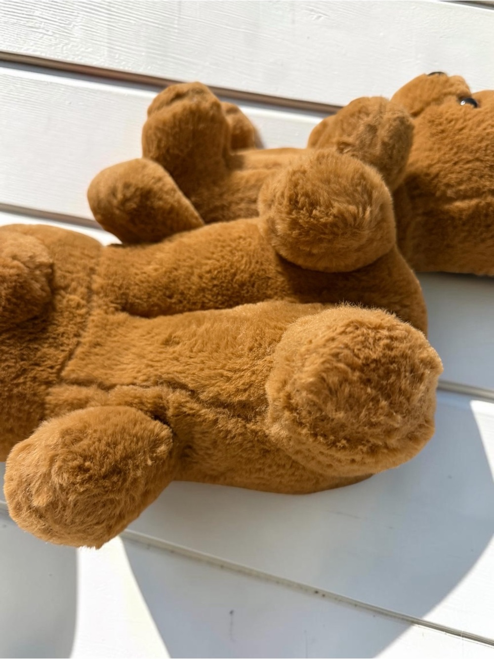 Aeropostale Teddy Bear Novelty Slippers Brown Fits ~ Woman large - Picture 7 of 9